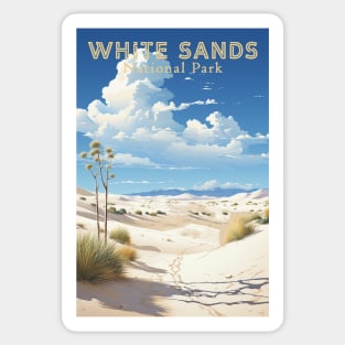 White Sands National Park Travel Poster Sticker